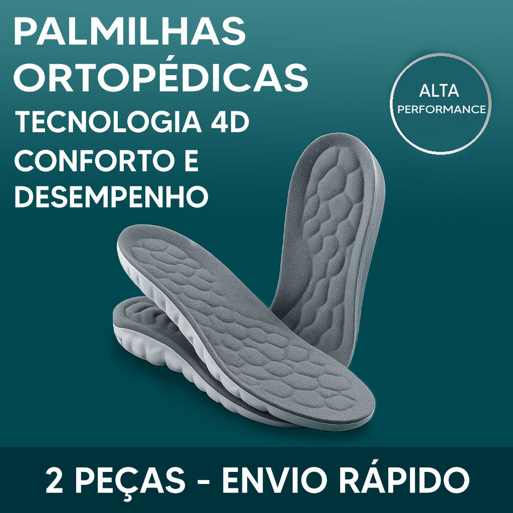 Palmilha Ortopédica 4D Cloud | Conforto e Amortecimento em PU
