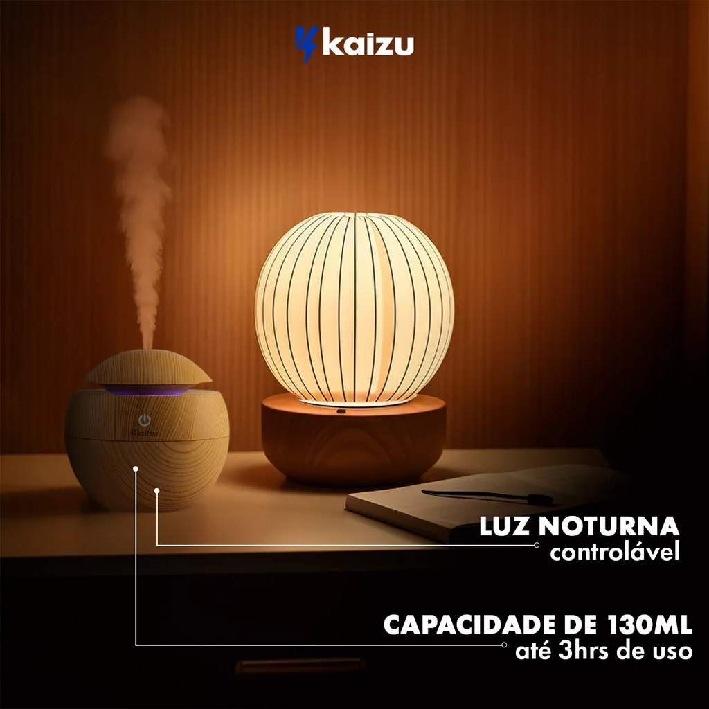 Difusor De Ambiente Eletrico Purificador Aromatizador Ar Essência Silencioso Bivolt Kaizu